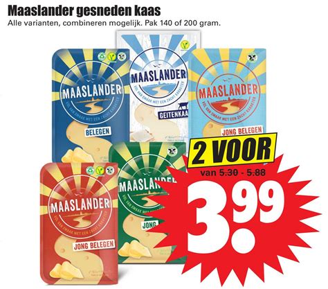 Maaslander Gesneden Kaas Aanbieding Bij Dirk