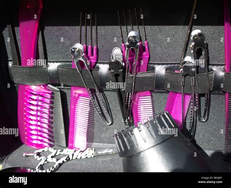 Mobile Hairdressers Tool Box Stock Photo Alamy