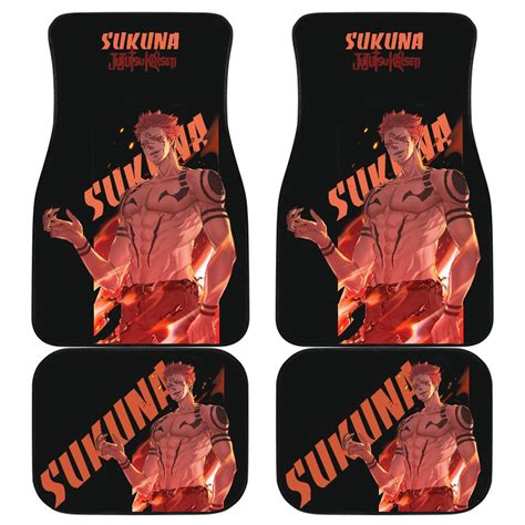 Sukuna Fandom Car Floor Mats Jujutsu Kai Sen Anime Fan Car Mats AnimeGenZ