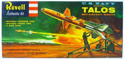 Revell Us Navy Bendix Talos Anti Aircraft Missile Model Kit 1957