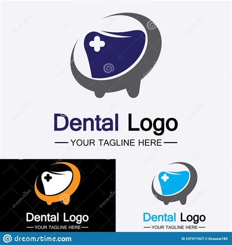 Dental Logo Design Vector Template Creative Dentist Logo Stock Vector