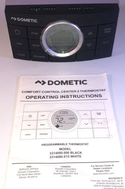 Dometic Comfort Control Center 2 Thermostat Ccc2 Black For Sale Online Ebay