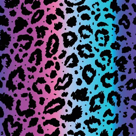 Vector Seamless Pattern With Colored Leopard Print Animal Print