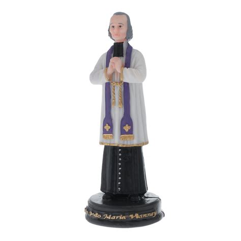 Imagem de São João Maria Vianney Resina 15cm Lirio do Vale