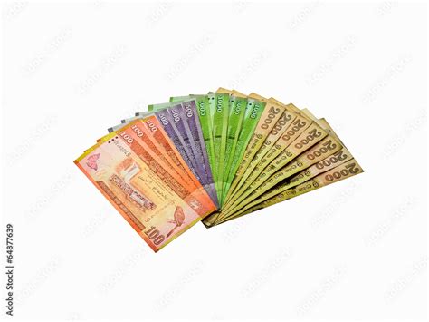 Sri Lankan Currency Rupee Notes Stock Photo | Adobe Stock