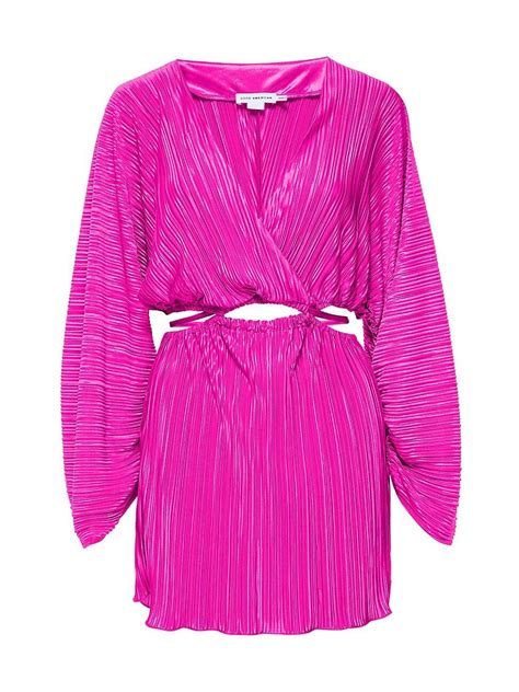 Buy Good American Plissé Sculpted Dress Fuchsia Pink At 62 Off