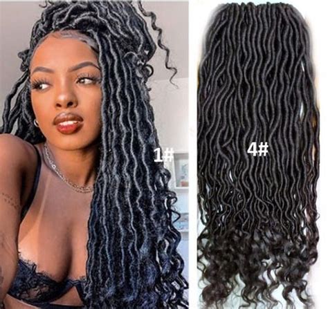 Cabelo Goddess Faux Locs Torcido G Crochet Braid R