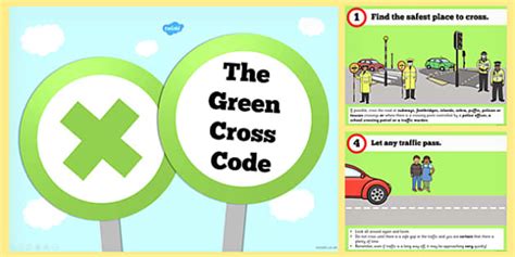 The Green Cross Code PowerPoint - green cross, code, powerpoint