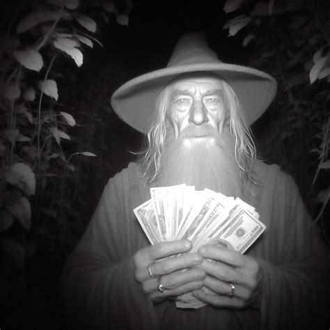 Trail Cam Footage Of Gandalf Showing Off His Fat Stacks Hard Photo