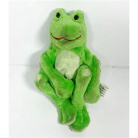 Green Frog Dog Toy Squeaky Pet Toy 11 X 4 X 7