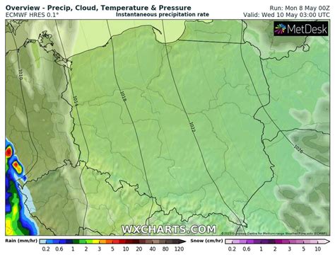 Pogoda na wtorek 9 maja Dominacja słońca Temperatura nie każdego