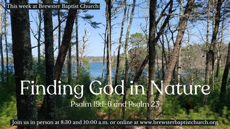 Finding God in Nature - Brewster Baptist Church