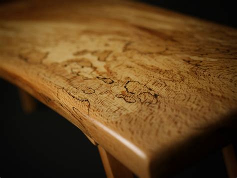 Spalted Beech Minimalist Coffee Table Etsy