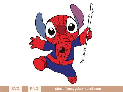 Stitch Spiderman Svg Fsd K18 Store Free Svg Download Lilo And