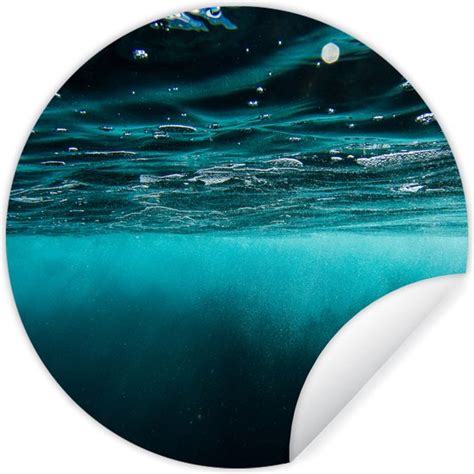 Wallcircle Muurstickers Behangcirkel Zee Onderwater Blauw