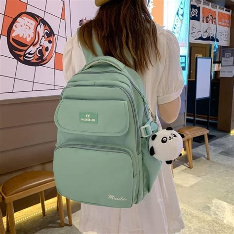 CYee Mochila Kawaii Con Colgante De Panda De Peluche Cutecore Mochila