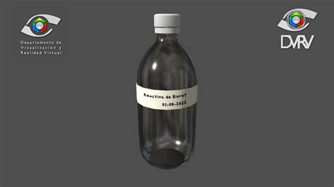 Botella Para Reactivo De Biuret 3D Model By UNAM DGTIC DITE