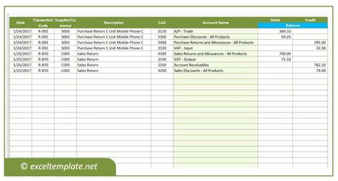 Simple debit credit excel spreadsheet template - atilaprimo