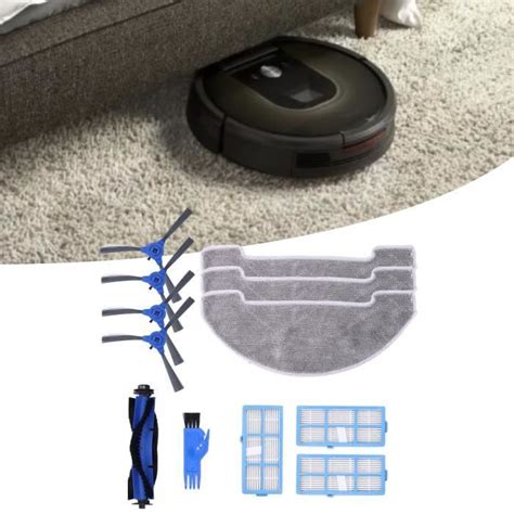 Kit d Aspirateur Robotique MXZZAND avec Brosse Latérale et Filtre à