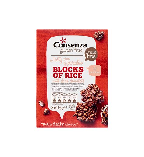 Consenza Rice Block With Dark Chocolate Foodshop Bio Biologische