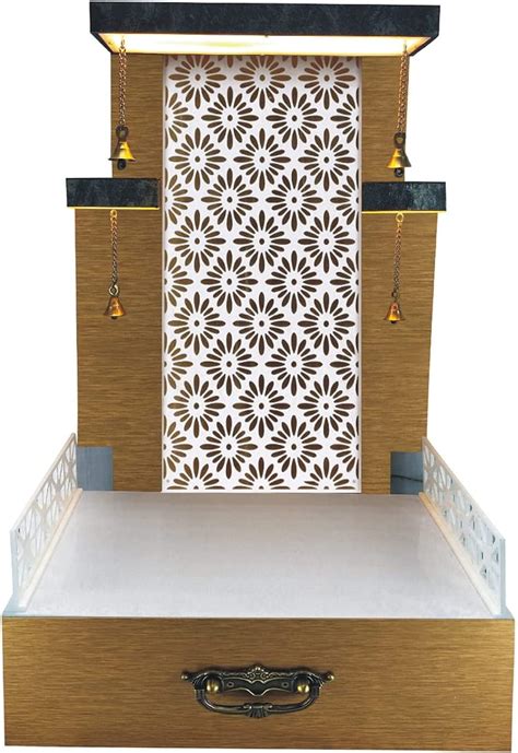 Designer Wooden Mandir for Home/Temple Home/Pooja Mandir with Lights ...