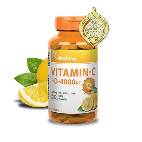 C és D vitamin egyben Vitaking C1000 D4000 komplex