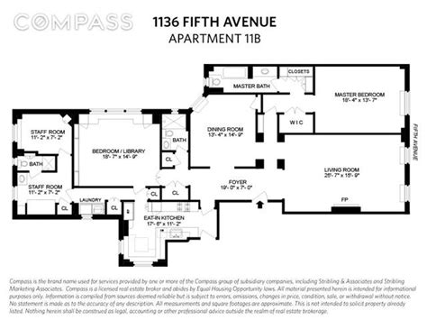 1136 5th Avenue 11B New York NY 10128 Sales Floorplans Property