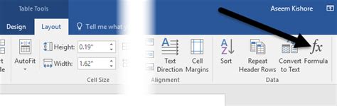 How To Create And Use Formulas In Tables In Word