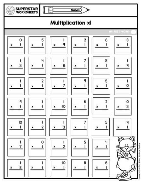 Multiplication Worksheets One Digit Math Drills Diy Projects