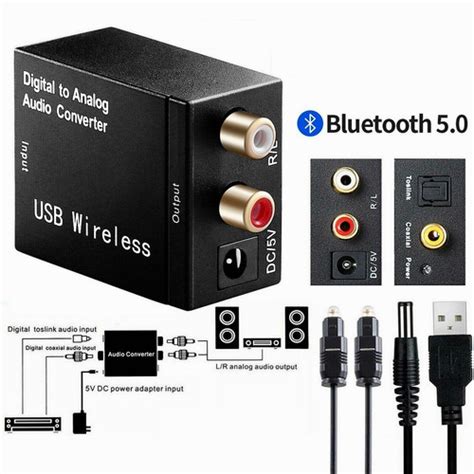 Convertidor De Audio Digital A Analógico Bluetooth 5 0 Web Electro