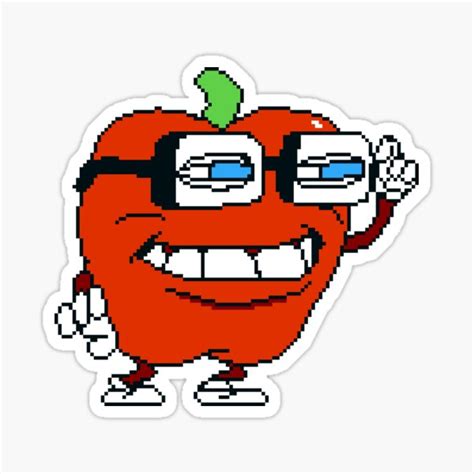 Pepperman Pizza Tower Sticker Funny Face Nerd Face Glasses Sticker For Sale By 67 Sixtyseven