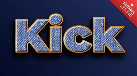 Kick Textura Vaqueras Generador De Efectos De Texto