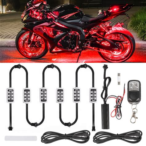 Motorcycle Led Strips Light Kits Waterproof Rgb Multi Color Wireless