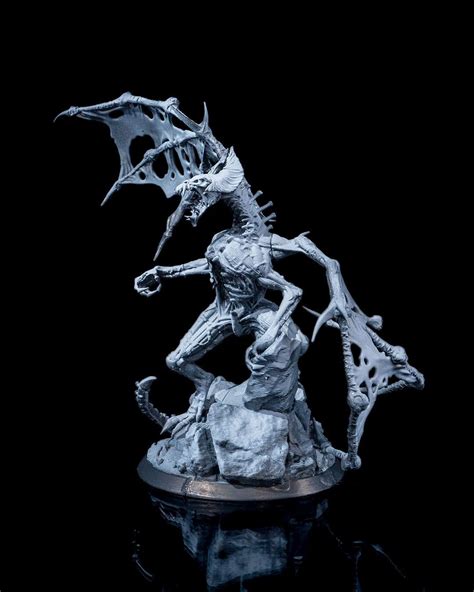 Dracolich Miniature Necromancer D Printed Dnd Miniature Fantasy