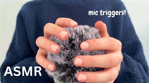 ASMR Tingly Mic Triggers For Sleep Mic Scratching Fluffy Mic Mic