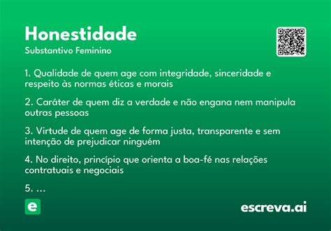 Qual O Significado Da Palavra Honestidade - Honestidade - Significado e Sinônimo - escreva.ai