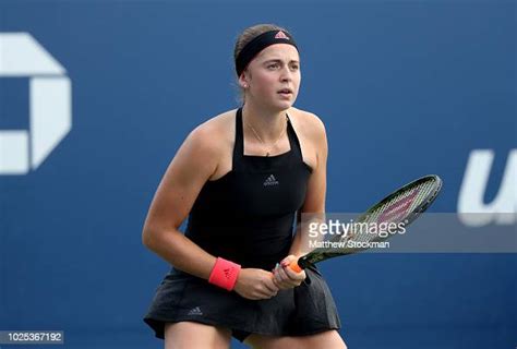 Jelena Ostapenko Of Latvia Returns The Ball During Her Womens News Photo Getty Images