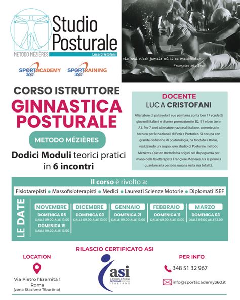 Corso Istruttore Ginnastica Posturale Sportacademy