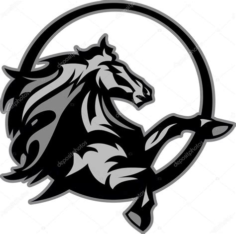 Mustang Stallion Graphic Mascot Image — Stock Vector © chromaco #6459108