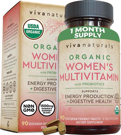 Organic Women Multivitamin With Iron And Probiotics 90