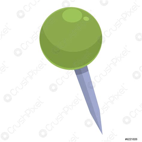 Board Pin Icon Cartoon Vector Paper Pushpin Stock Vector 6221020