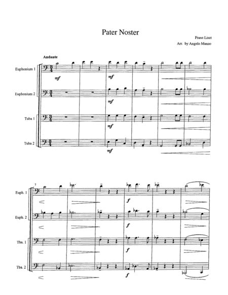 Pater Noster By Franz Liszt Eett Digital Sheet Music Sheet Music Plus