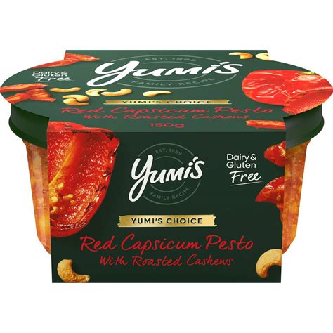 Calories In Yumis Roasted Red Capsicum Pesto Deli Range Calcount