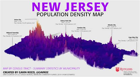 New Jersey Population Density Map Gavin Rozzi