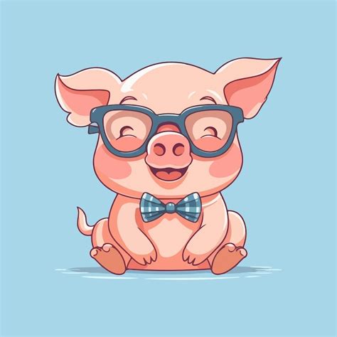 Premium Vector Cute Pig Cartoon Vector Illustration