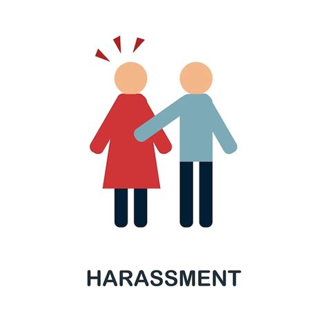 Premium Vector Harassment Flat Icon Colored Sign From Cyberbullying