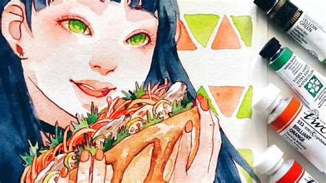 Banh Mi Hungry Watercolor Series Youtube