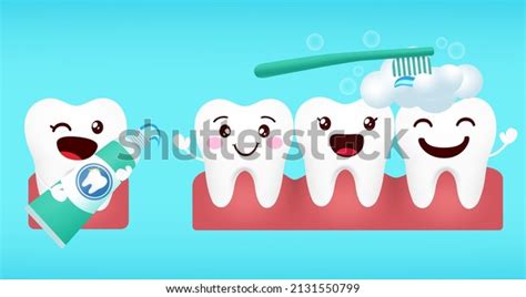 Brushing Emoji Teeth Vector Design Healthy Stock Vector (Royalty Free ...