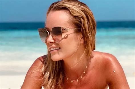 Bgt Babe Amanda Holden S Sexiest Beach Displays From Topless To Skimpy Bikinis Daily Star