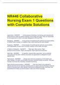 NR446 Collaborative Nursing Exam 1 Questions With Complete Solutions